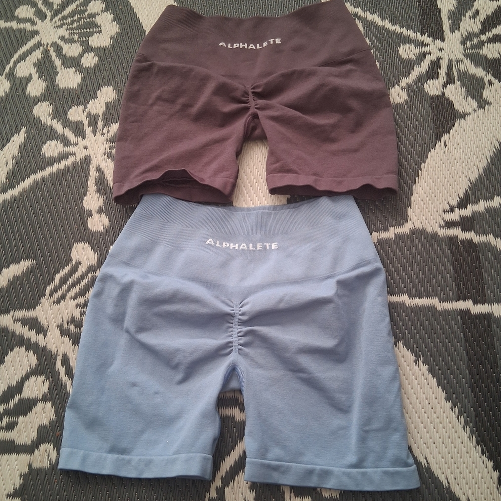 Alphalete Amplify Scrunch Butt Shorts Bundle Small NWOTS